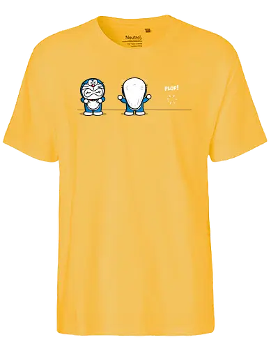Magic Pocket! - Blue cat, cartoon - Fairtrade T-Shirt