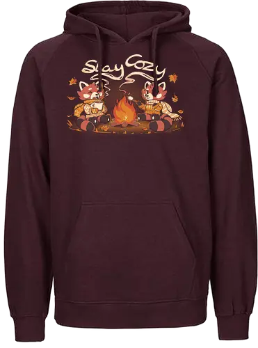 Stay Cozy - Cozy, autumn, herbst, panda, roter panda - Fairtrade Hoodie