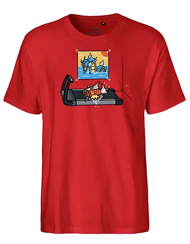 Karp Training! - gym, training, fish, pocket, monster - Fairtrade T-Shirt