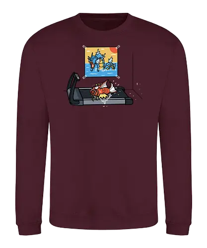 Karp Training! - gym, training, fish, pocket, monster - Sweatshirt