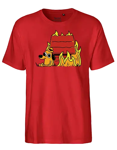 This is finuts! - This is fine, meme, fire, feuer - Fairtrade T-Shirt