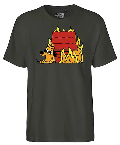 This is finuts! - This is fine, meme, fire, feuer - Fairtrade T-Shirt