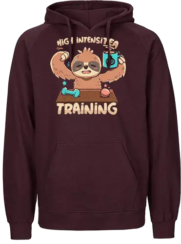 High IntensiT Training Sloth - faultier, sloth, Intense, tee, workout, t - Fairtrade Hoodie