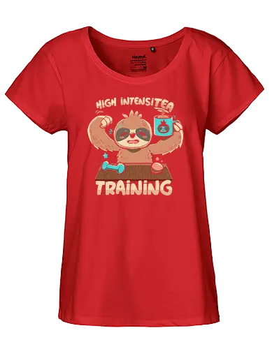 High IntensiT Training Sloth - faultier, sloth, Intense, tee, workout, t - Fairtrade Girl Shirt