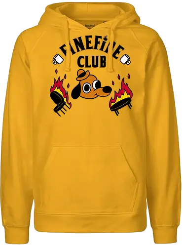 Fine Fire Club! - This is fine, meme, mashup - Fairtrade Hoodie