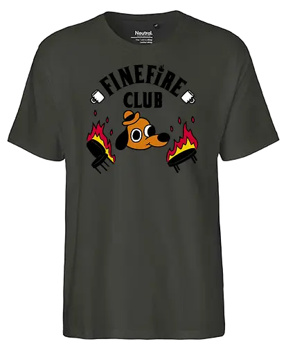 Fine Fire Club! - This is fine, meme, mashup - Fairtrade T-Shirt