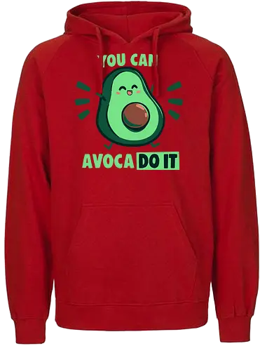 You can Avoca DO IT - You can do it, avocado, motivation, motivational quote, cute - Fairtrade Hoodie