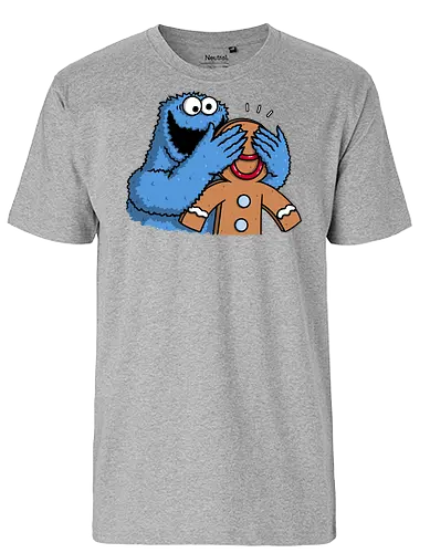 Monstrous Surprise! - Gingy, Cookie monster - Fairtrade T-Shirt