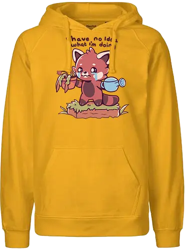 Gardening Woes - fox, sad, cute, plants - Fairtrade Hoodie