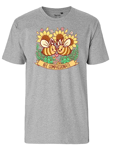 Bee Compassionate - bee, Biene, mitgefühl - Fairtrade T-Shirt