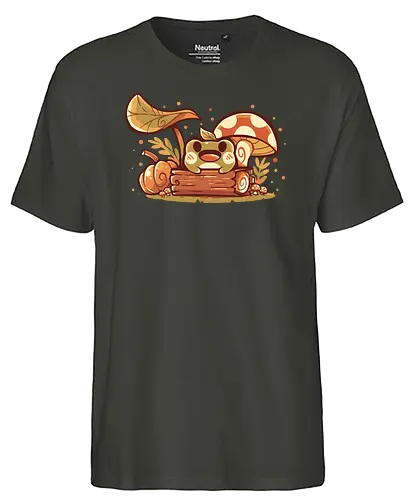 Fall Frog - Frog, Frosch, fall, herbst, autumn - Fairtrade T-Shirt