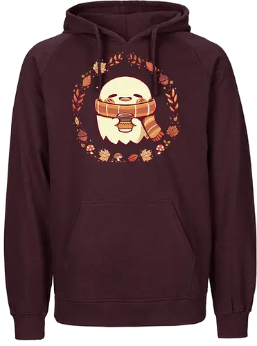 Ghostly Fall Vibes - ghost, geist, fall, autumn - Fairtrade Hoodie
