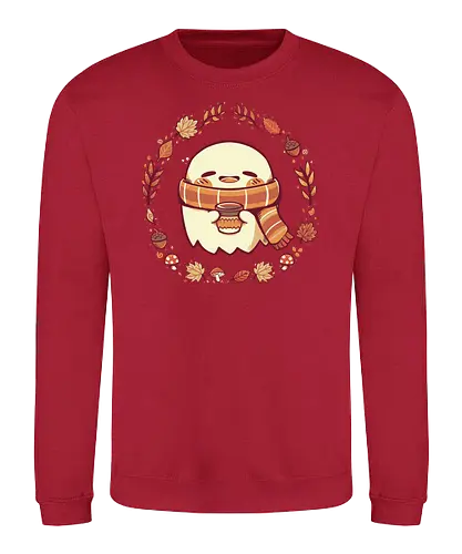 Ghostly Fall Vibes - ghost, geist, fall, autumn - Sweatshirt