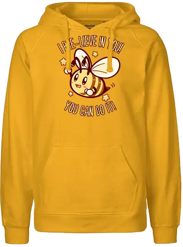Bee Lieve in Yourself - bee, Biene, positive - Fairtrade Hoodie