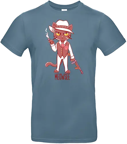 Meowsee - cat, katze, mafia - Standard T-Shirt