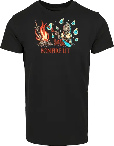 Cute Lit by the Bonfire