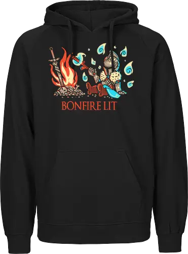 Cute Lit by the Bonfire