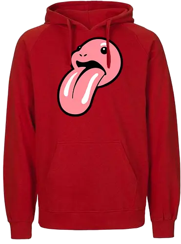 The Tongue - pocket, monster, Zunge, pink - Fairtrade Hoodie