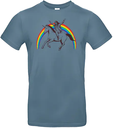Savage Unicorn Ride - unicorn, einhorn, x, comic, film, mashup - Standard T-Shirt