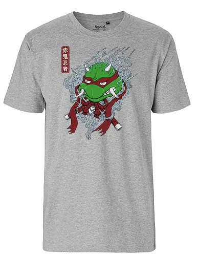 Red Oni Ninja - turtle, oni, japan, demon, raphael, tv, mashup - Fairtrade T-Shirt