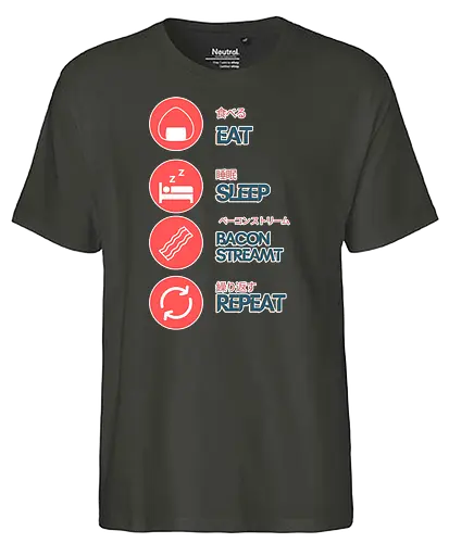 Daily Schedule - twitch, strmer - Fairtrade T-Shirt