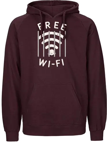 Free Wifi - wifi, internet, jail, Prison - Fairtrade Hoodie