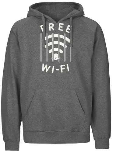 Free Wifi - wifi, internet, jail, Prison - Fairtrade Hoodie