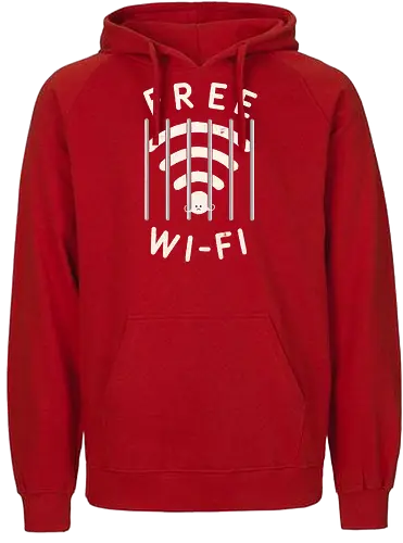 Free Wifi - wifi, internet, jail, Prison - Fairtrade Hoodie