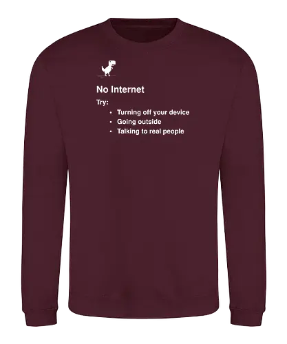 Outernet - offline, dino, internet - Sweatshirt
