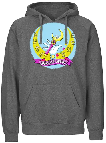 Power moon - anime, manga, sailor, moon, power - Fairtrade Hoodie