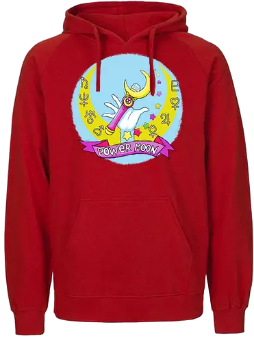 Power moon - anime, manga, sailor, moon, power - Fairtrade Hoodie
