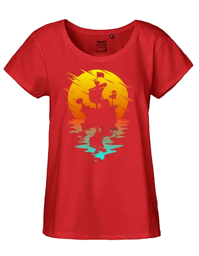 Vogue Merry At Sunset - merry, piece, pirate, anime, manga - Fairtrade Girl Shirt