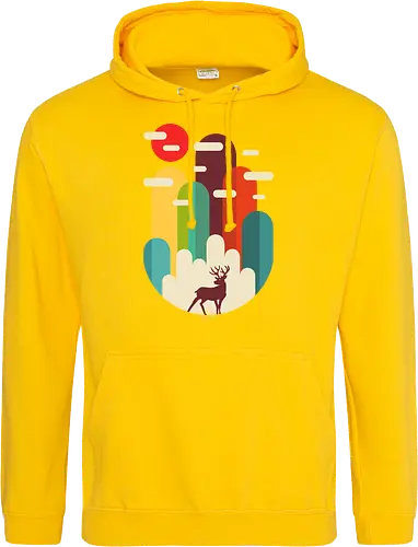 Mountains Deer Minimalist