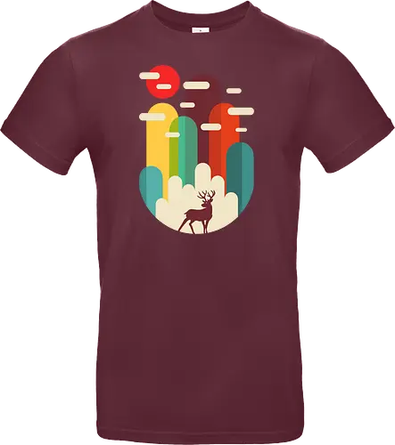 Mountains Deer Minimalist