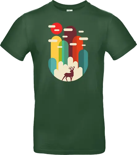 Mountains Deer Minimalist
