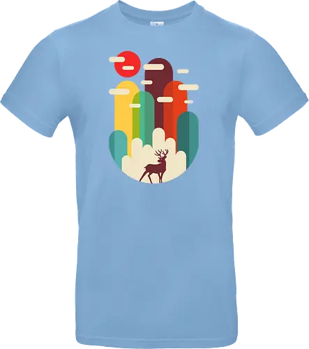 Mountains Deer Minimalist