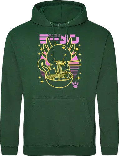Axolotl ramen sunset neon