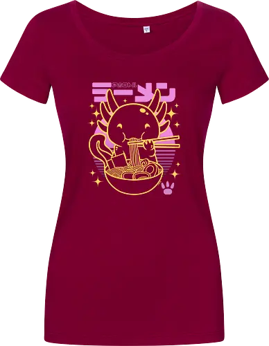 Axolotl ramen sunset neon