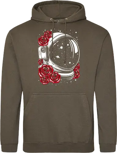 Astronaut helmet of roses