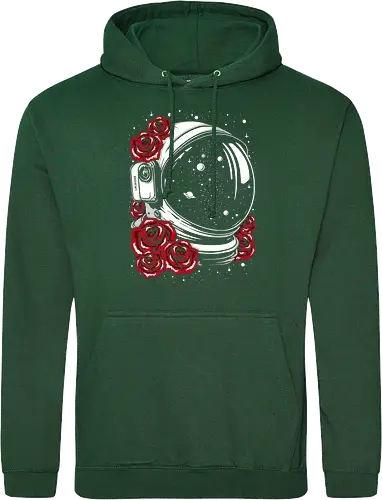 Astronaut helmet of roses