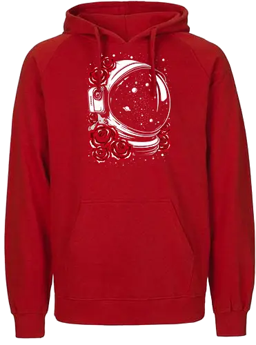 Astronaut helmet of roses - rosen, astronaut, space - Fairtrade Hoodie