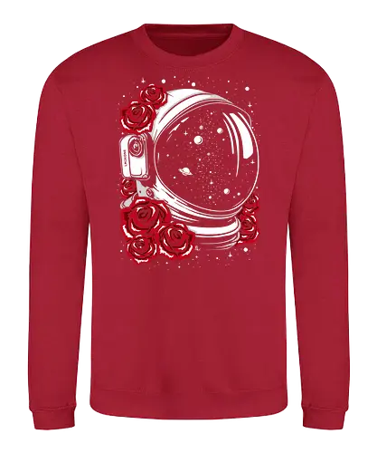 Astronaut helmet of roses - rosen, astronaut, space - Sweatshirt