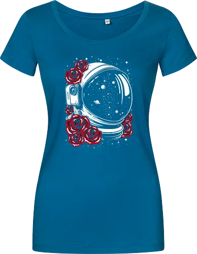 Astronaut helmet of roses