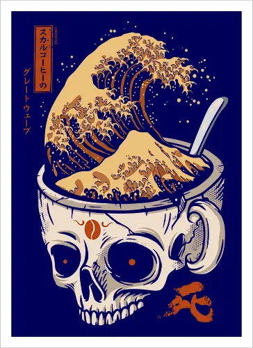 The Great Wave of Skull Coffee