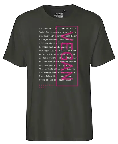 Vegan Text.D -transparent - Fairtrade T-Shirt
