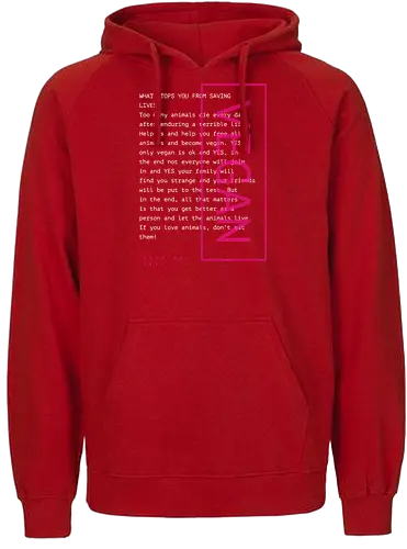 Vegan Text.E-transparent - Fairtrade Hoodie