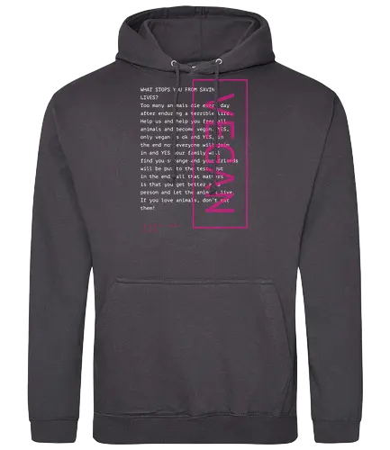 Vegan Text.E-transparent - Standard Hoodie