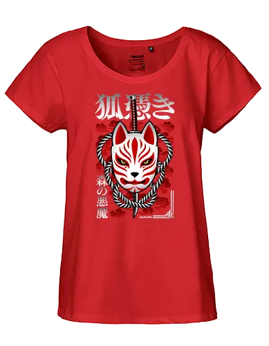 Kitsune - Forest Demon - kitsune, fuchs, maske - Fairtrade Girl Shirt