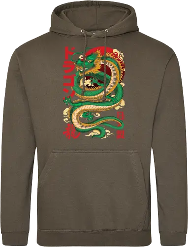 Anime Green Japanese Dragon