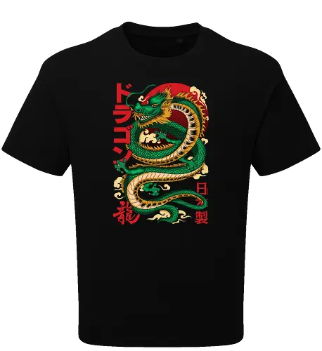 Anime Green Japanese Dragon